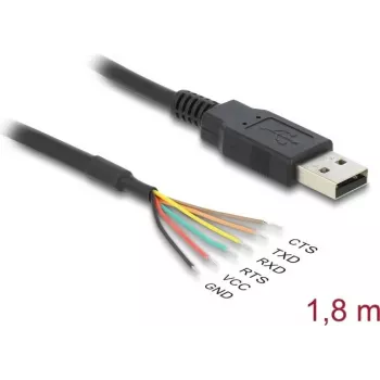 DeLOCK USB 2.0 Serial UART LVTTL muundurile 6 avatud juhtmega 3.3 V 1.8 m