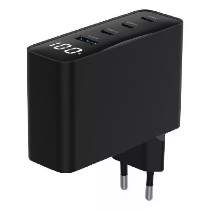 Gembird TA-UC-PDQC100LCD-01-BK mobiilseadme laadija Sülearvuti, Nutitelefon Must AC Kiirlaadimine Siseruumides
