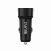 Autolaadija CANYON OnDrive 30 PD 30W USB-C Must — sõidukisisene USB-C toiteadapter 30W PD