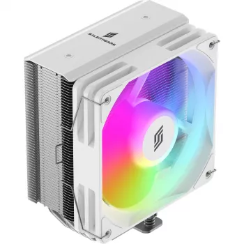 Protsessori jahuti Silentware Bora RGB Valge 120 mm PWM ARGB ventilaatoriga, 215 W TDP, ühildub AM5 ja LGA1851-ga