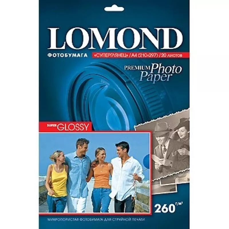 Fotopaber Lomond Premium 260 g/m² A4 Super Glossy, 20 lehte