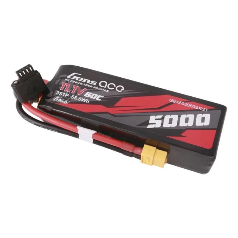 Gens ace G-Tech 5000mAh 11.1V 60C 3S1P Lipo XT60 pistikuga