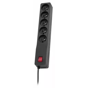 LESTAR ZX 510 G-A K.:CZ 5,0M piksekaitsega pistikupesa, must, 5 AC-pistikupesa, 230 V, 5 m