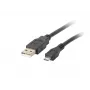 Lanberg CA-USBM-10CC-0010-BK USB-kaabel USB 2.0 1 m Micro-USB B USB A Must
