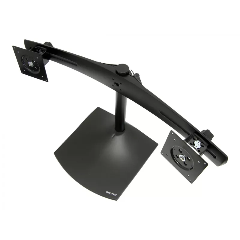 Ergotron DS100 - alus - horisontaalne - 2 LCD-ekraanile - Alumiinium, Teras - Must - Ekraani suurus: kuni 61 cm (kuni 24 tolli)