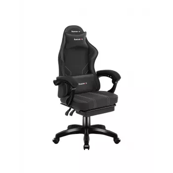 Mängutool huzaro Force 3.7 Carbon Must — ergonoomiline, reguleeritav kõrgus 107,5–116,5 cm, 5 ratast, nimme- ja kaelapadi
