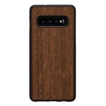 Nutitelefoni ümbris mees ja puit Samsung Galaxy S10-le, must koala disain, kaitsev ümbris