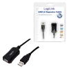 LogiLink USB 2.0 repiiterkaabel - 5,0 m USB-kaabel 5 M USB A