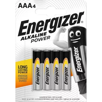 ENERGIZER PATAREI ALKALINE POWER AAA LR03 4 TÜKKI