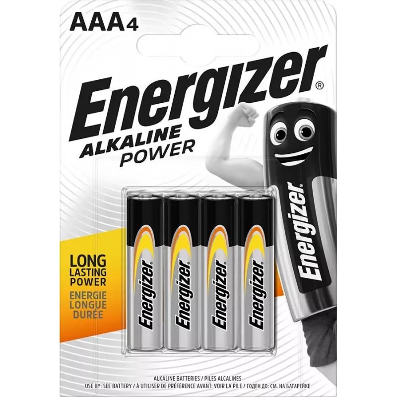 ENERGIZER PATAREI ALKALINE POWER AAA LR03 4 TÜKKI