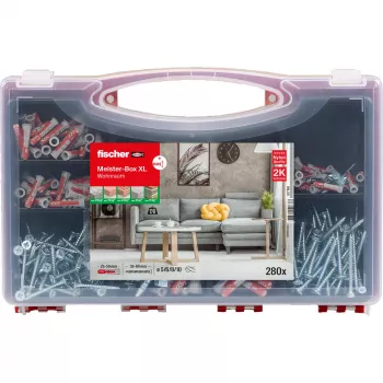 FISCHER kinnituskomplekt Meister-Box XL 210 tk – sortiment ankruid, kruvisid ja tüübleid