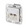 METZ CONNECT BTR IT CONNECT E-DAT moodul 8/8(8) UPk - ühenduspistikupesa, süvistatav - RJ-45 X 2 - puhas valge, RAL 9010 - 2 porti (1309121102-E)