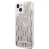Karl Lagerfeld KLHCP14MLMNMS iPhone 14 Plus 6.7 kõva ümbris hõbedane / hõbedane Liquid Glitter Monogram