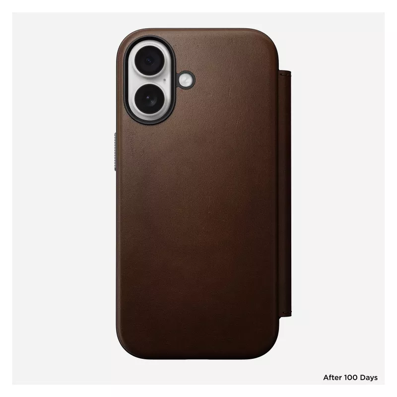 Folio telefonikott Nomad NM014209858 Apple iPhone 17 jaoks, 16 cm (6,3 tolli), pruun, 4 kaarditaskut
