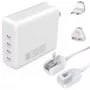 Siseruumide vahelduvvoolu kiirlaadija 4smarts 545200 — 200 W, 4× USB-C, 100–240 V, 1,5 m kaabel, valge