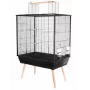 Linnupuur ZOLUX Neo Jili H80 Must — metallist/plastist puur 78×48×81 cm, 2 hoiusahtliga