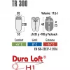 High Peak magamiskott TR 300 (tumepunane/hall)