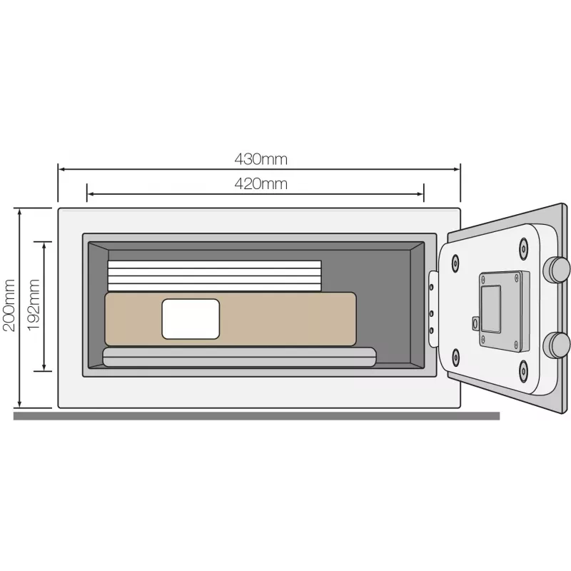 Basic safe YLC for laptop with alarm