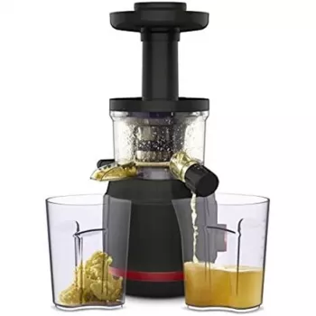 Aeglane mahlapress Tefal Juiceo ZC150 — 150 W, 4,5 cm toitetoru, 0,8 l mahla- ja viljalihamahutid, 80 p/min, must/punane