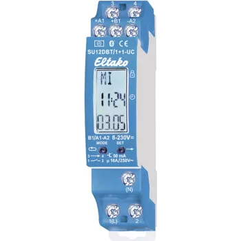 Taimer Eltako SU12DBT/1+1-UC Bluetooth 2-kanaliga, DIN-liistule kompaktne aeglüliti