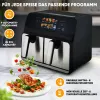 Kuumõhufritüür ProfiCook PC-FR 1287 H — topelt 8 L, 2200 W, puutetundlik LED, must/roostevaba teras