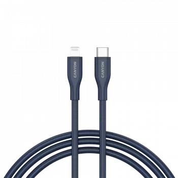 USB-C – Lightning kaabel CANYON CLNM60 60W MFi 1 m silikoon sinine