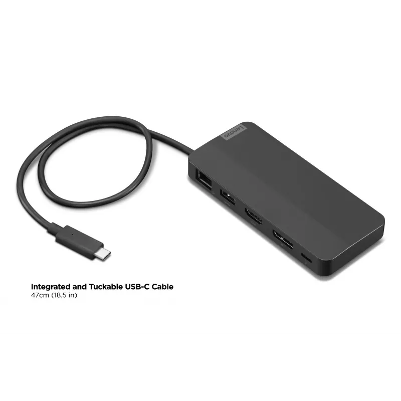 Lenovo 40B90100EU sülearvuti dokk/pordireplikaator Juhtmega ühendatud USB 3.2 Gen 1 (3.1 Gen 1) USB-C Must