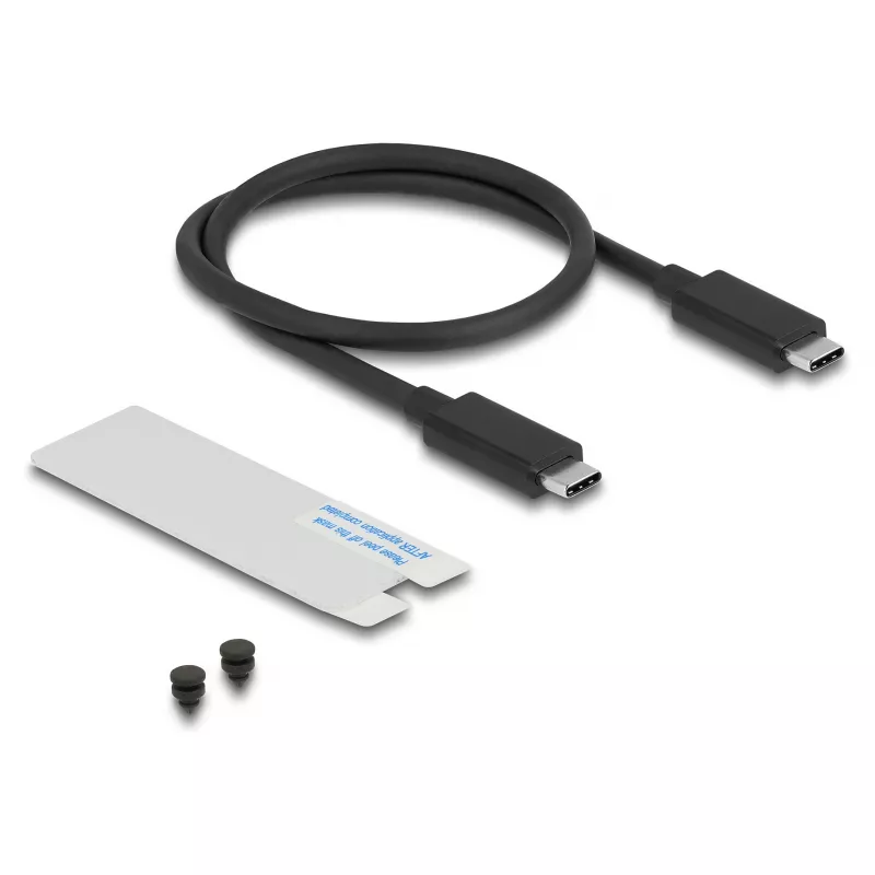 SSD-korpus DELOCK 42025 1 × M.2 jaoks (PCIe, USB4 Gen4, USB-C) Hall, alumiinium
