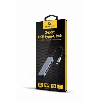 Gembird A-CM-COMBO5-02 sülearvuti dokk/pordi replikaator Juhtmega USB 3.2 Gen 1 (3.1 Gen 1) Type-C Hõbedane