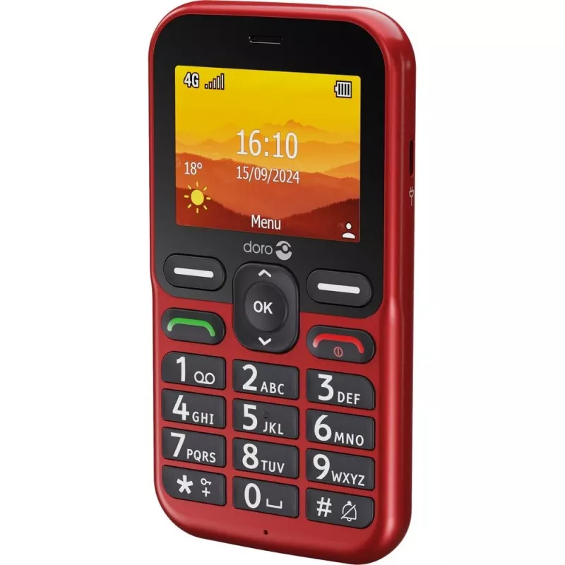 Doro Leva L10 4G, suure nupuga telefon, punane (380571)