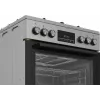 Eraldiseisev gaasi-elektripliit BEKO FBM62330GXTN 60 cm, 4-põletiga gaasipliit, 72 L elektriahi, energiaklass A