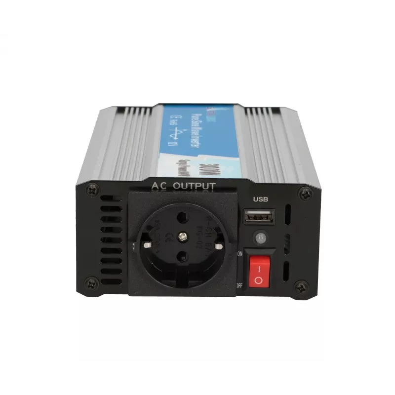 Pingemuundur Extralink OPIP-300W 12V 300W puhas siinus, alumiiniumkorpus, aktiivne jahutus