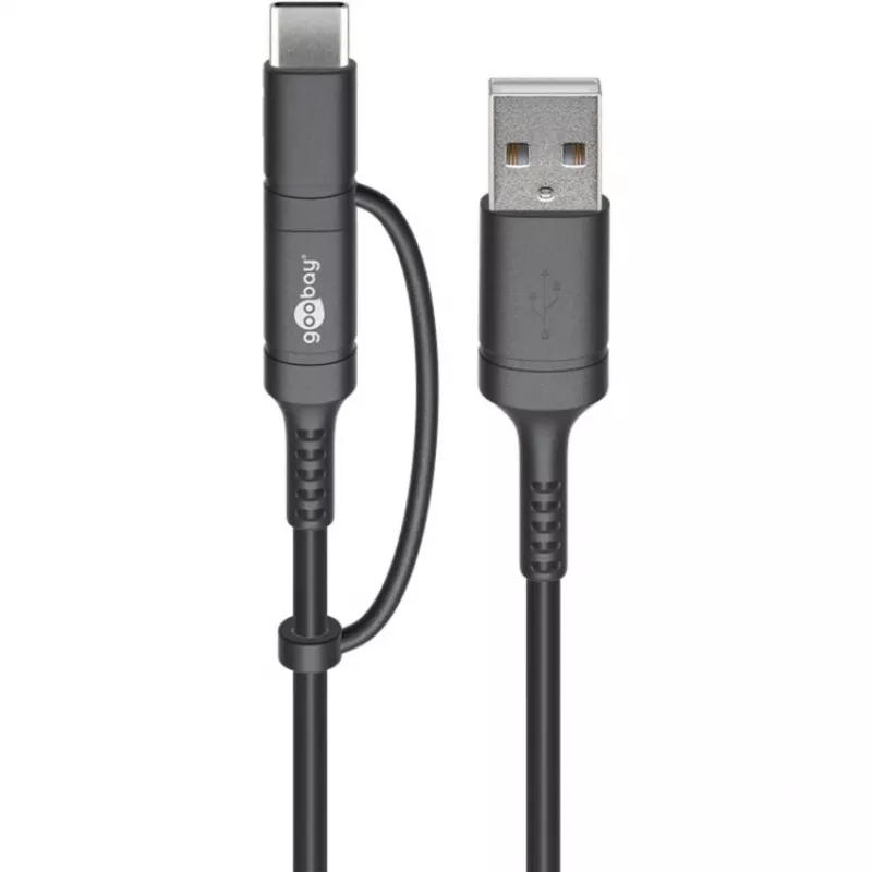 USB-kaabel Goobay 71892 Must