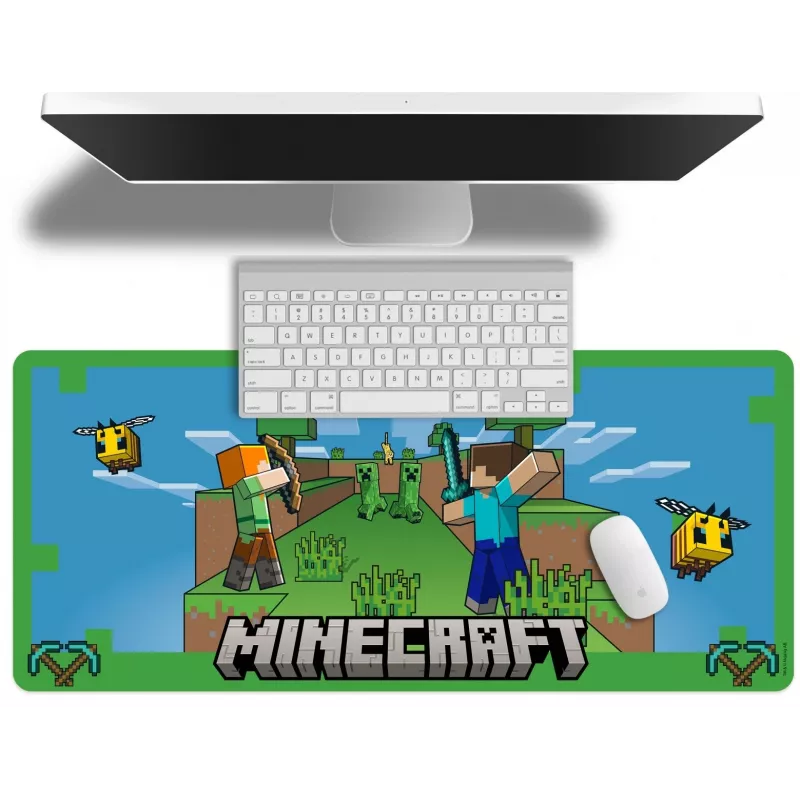 Hiirematt Kids Euroswan 80x30 cm Minecraft — suur lauamatt hiirele ja klaviatuurile