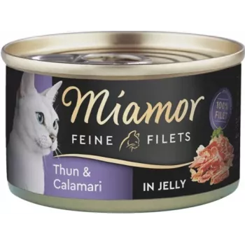 Märg kassitoit Miamor MIAMOR Feine Filets tuunikala 100 g purk, täiskasvanud, kala maitse, 13% valku, 83% niiskust