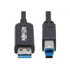 Eaton Tripp Lite Series USB 3.2 Gen 1 Plenum-Rated Fiber Active Optical Cable (AOC) - A/B M/M, must, 20m - USB-kaabel - USB Type A (M) USB Type B (M) - USB 3.2 Gen 1 - 20,0 m - P