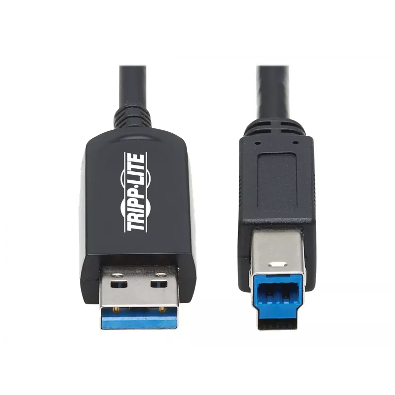 Eaton Tripp Lite Series USB 3.2 Gen 1 Plenum-Rated Fiber Active Optical Cable (AOC) - A/B M/M, must, 20m - USB-kaabel - USB Type A (M) USB Type B (M) - USB 3.2 Gen 1 - 20,0 m - P