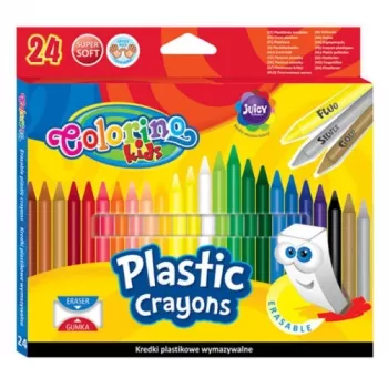 Colorino Kids Kustutatavad Plastikvärvipliiatsid 24 värvi