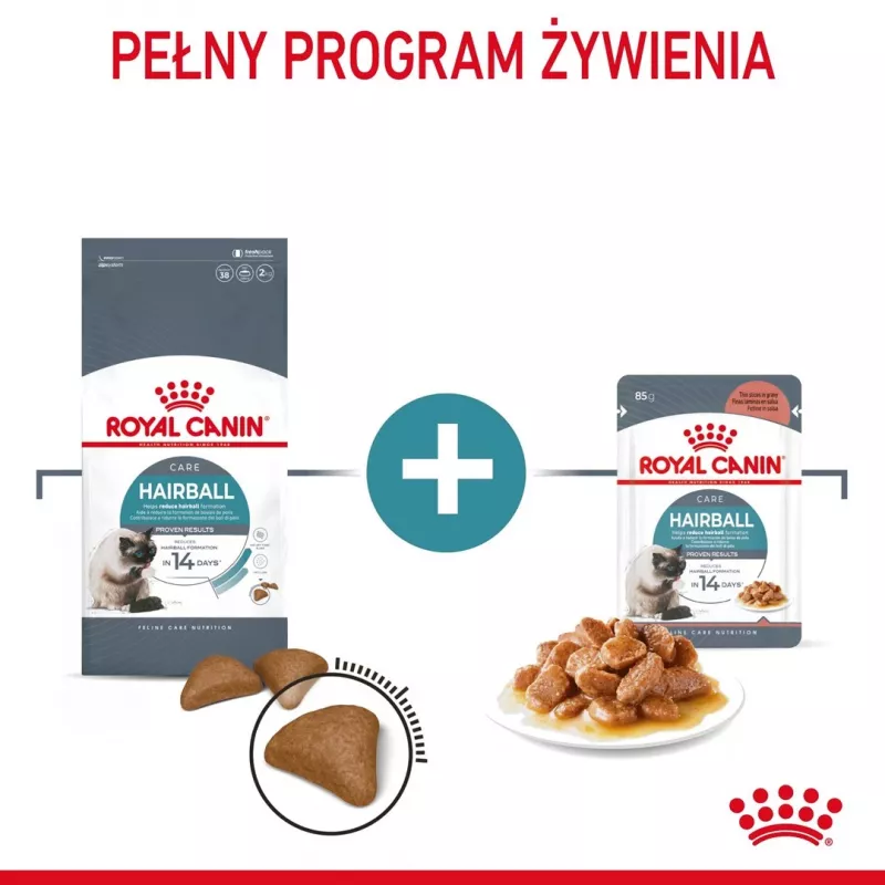 Kuiv kassitoit Royal Canin Hairball Care Adult 2 kg — kana, 34% valku, 15% rasva