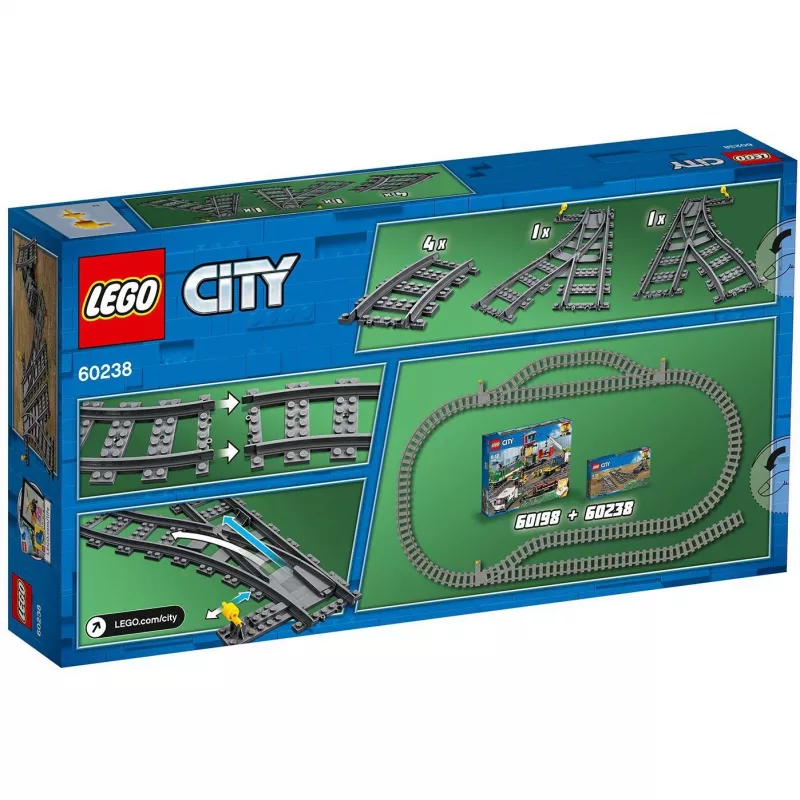 Ehitusmängukomplekt LEGO City 60238 – raudtee ümbersuunaja ja tarvikud mängukomplektidele