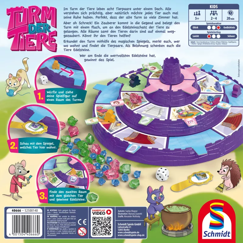 Schmidt Spiele Turm der Tiere, lauamäng