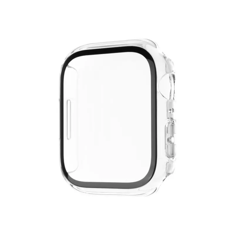Kaitseümbris FIXED Fixed Pure Apple Watch 46mm läbipaistev karastatud klaasiga