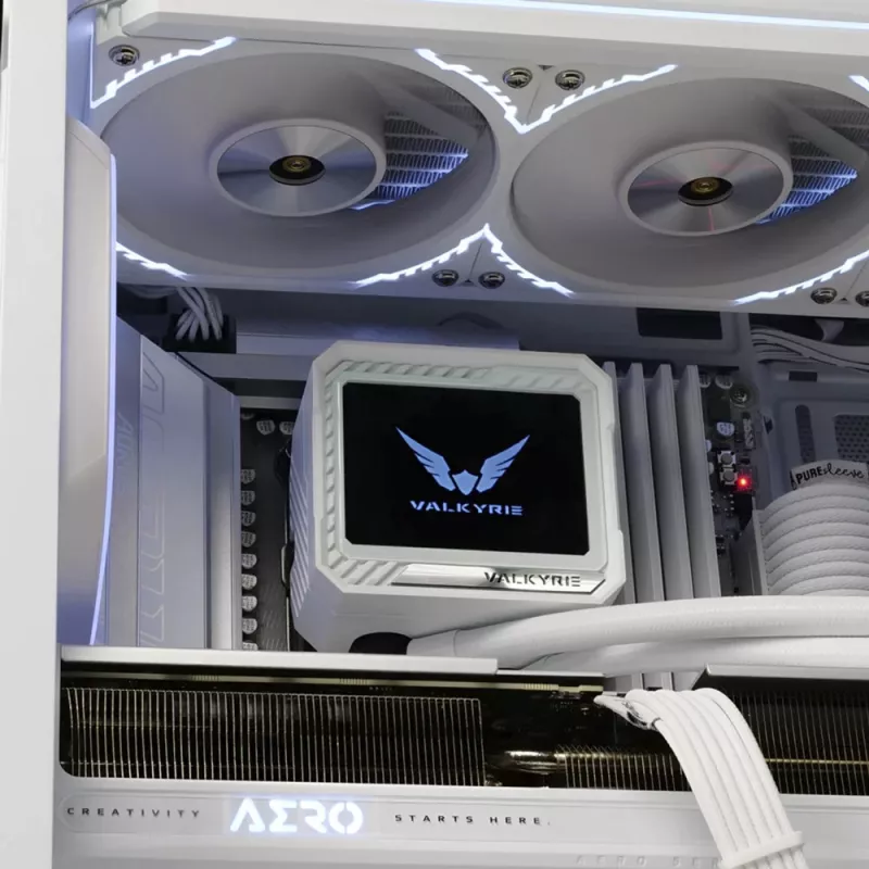 Vedelik-CPU jahuti Valkyrie VK-AIOV240W 240mm radiaator LCD-ga