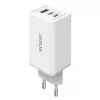 SAVIO LA-07 GaN 65W seinadapter, USB, QC4.0+, PD 3.0, Valge