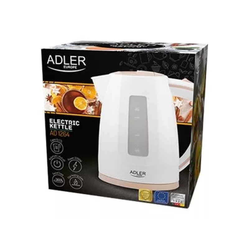 Elektriline veekeetja Adler AD 1264 1,7 L 2200 W Sarapuupähkel Valge