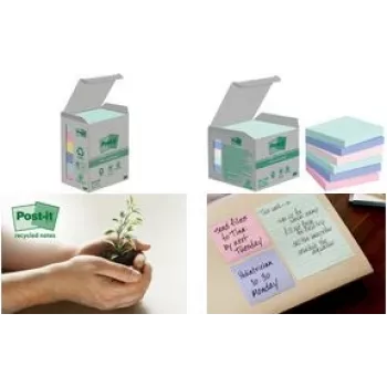 Post-it Recycling Notes Rainbow Sticky Notes Standard segavärvid 6 plokki (7100259123)