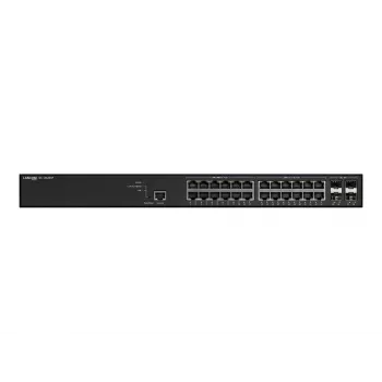 Hallatav LANCOM GS-3628XP kommutaator, 24× 2.5G RJ-45 porti, PoE, L2/L3, 1U raamile paigaldatav