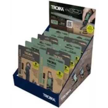 TROIKA Mini Tool Display CD156 — komplekt 12 mini-multitööriistast