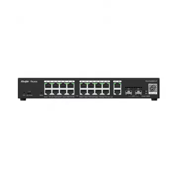 Hallatav L2 Gigabit PoE kommutaator Ruijie RG-ES220GS-P — 18× Gigabit (10/100/1000), IEEE 802.3af/at, 40 Gbit/s, must