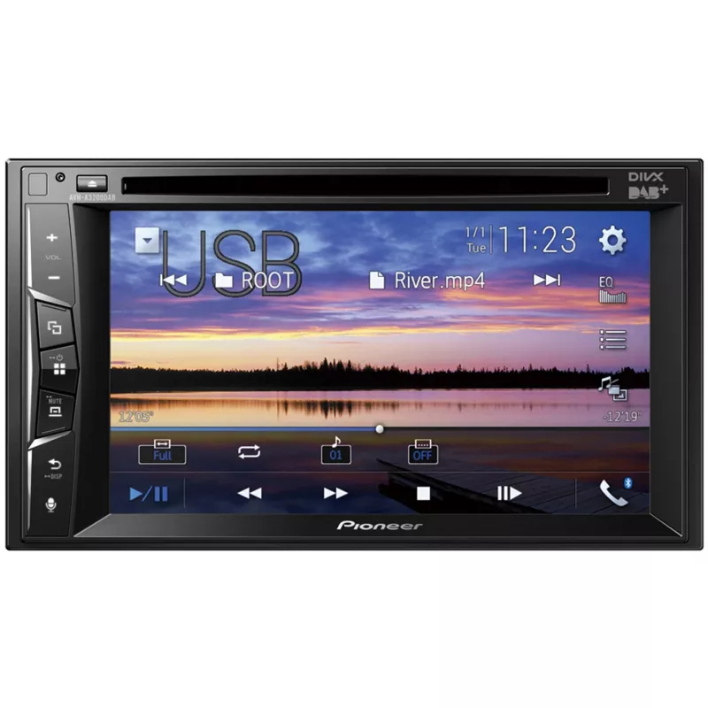 Automeediumipleier Pioneer AVH-A3200DAB Must